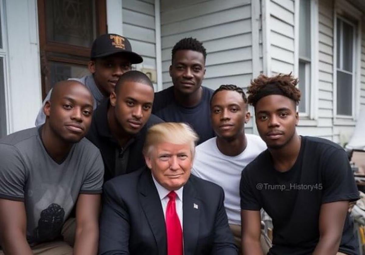 Los partidarios de Trump crean imágenes de votantes afroamericanos con IA para alentar el voto por el magnate