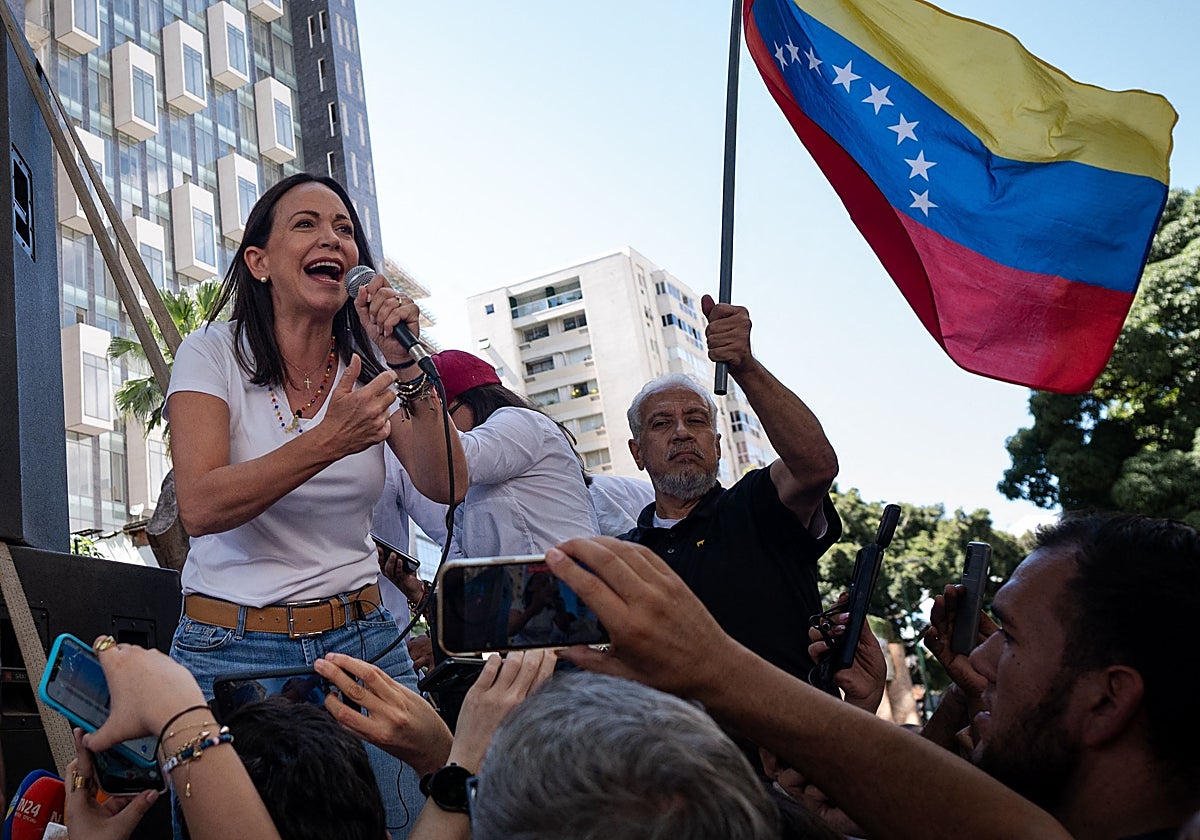 La líder opositora venezolana María Corina Machado