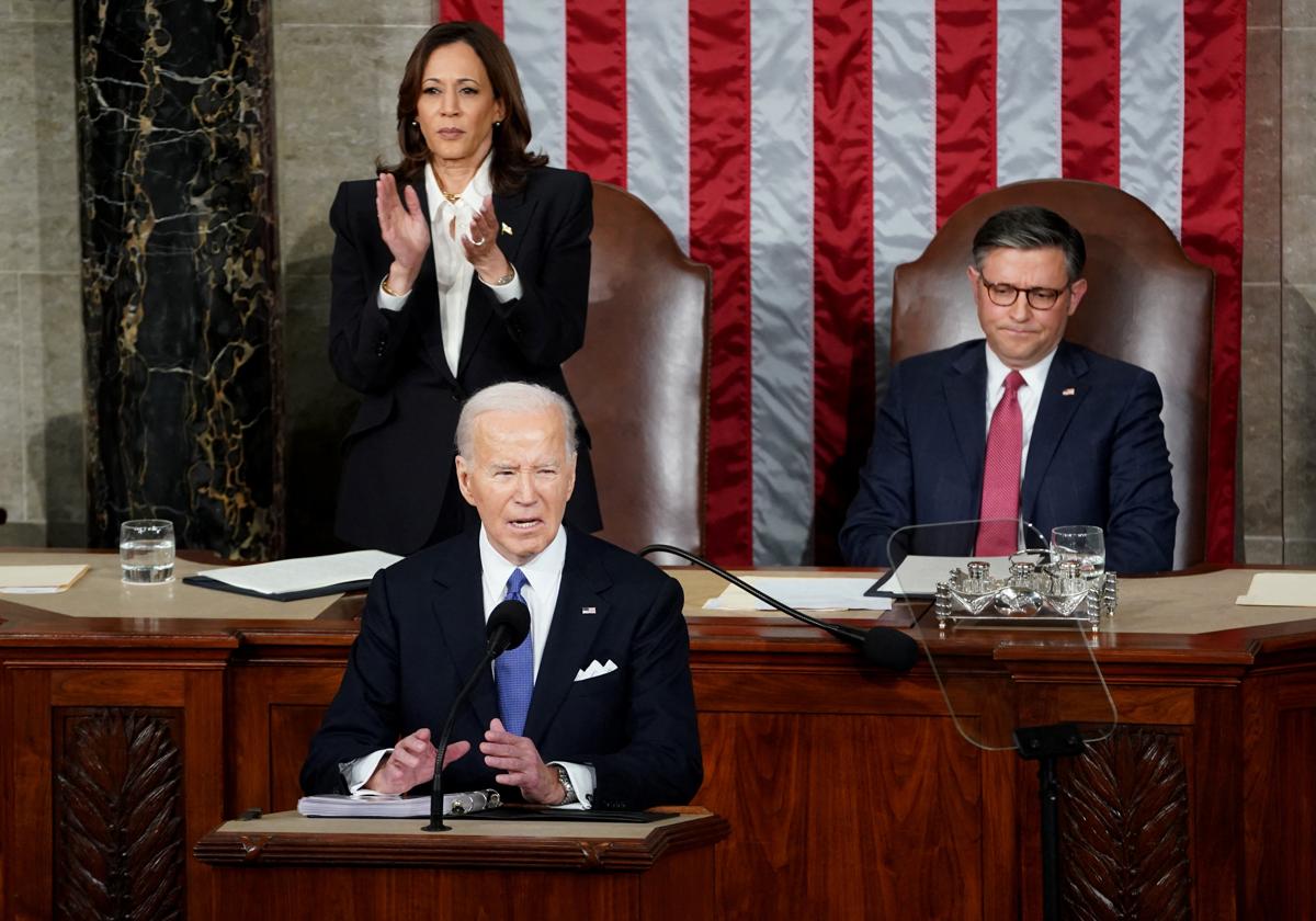 Joe Biden pronuncia el discurso sobre el estado de la Unión en el Capitolio de los Estados Unidos