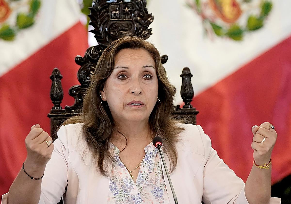 La presidenta de Perú, Dina Boluarte