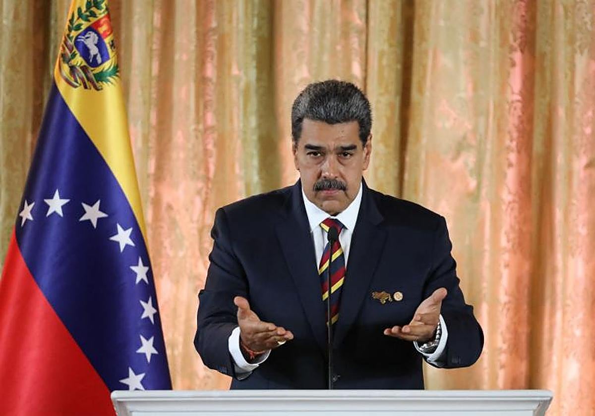 Nicolás Maduro, presidente de Venezuela, durante un acto de presentación de la Ley Orgánica para la Defensa de la 'Guyana Esequiba'