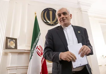 El embajador iraní en España este lunes en su residencia