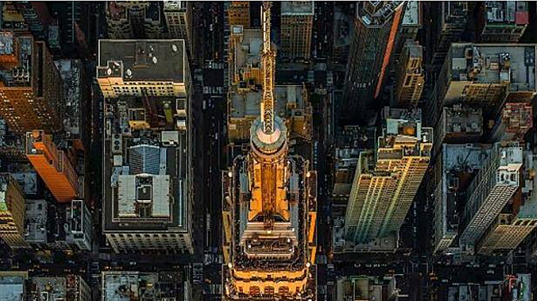 Imagen aérea del Empire State en Nueva York