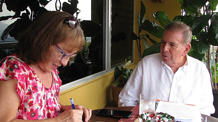 Un momento de la entrevista de Edmundo González este jueves con ABC
