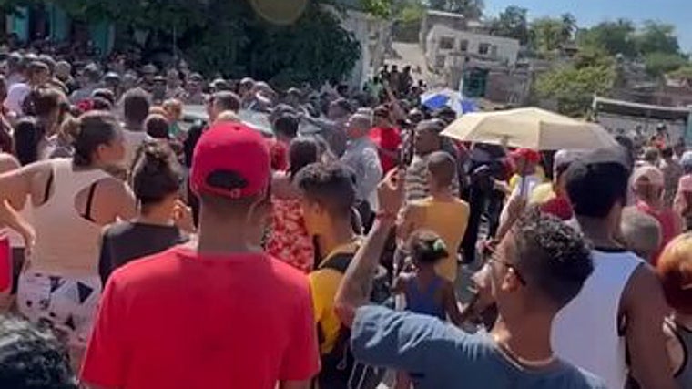 Imagen de las protestas en Cuba el pasado mes de marzo