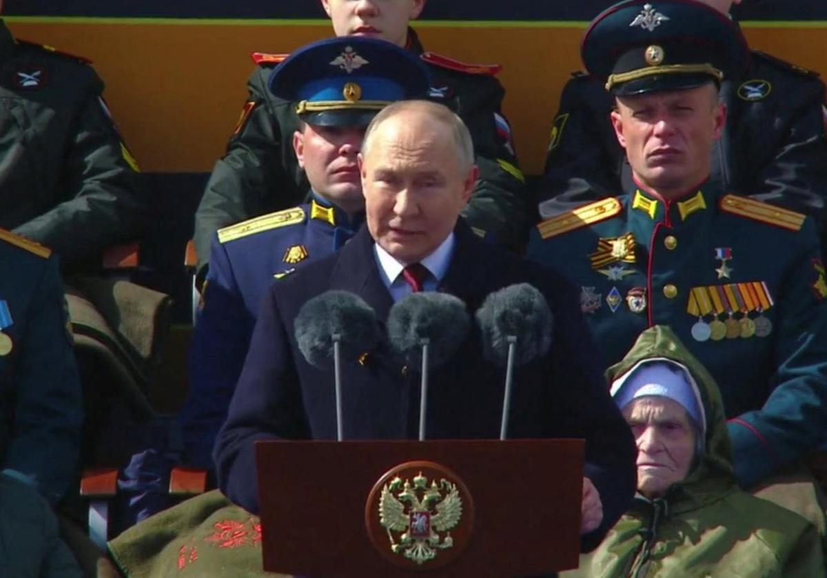 Putin, durante su discurso del Día de la Victoria