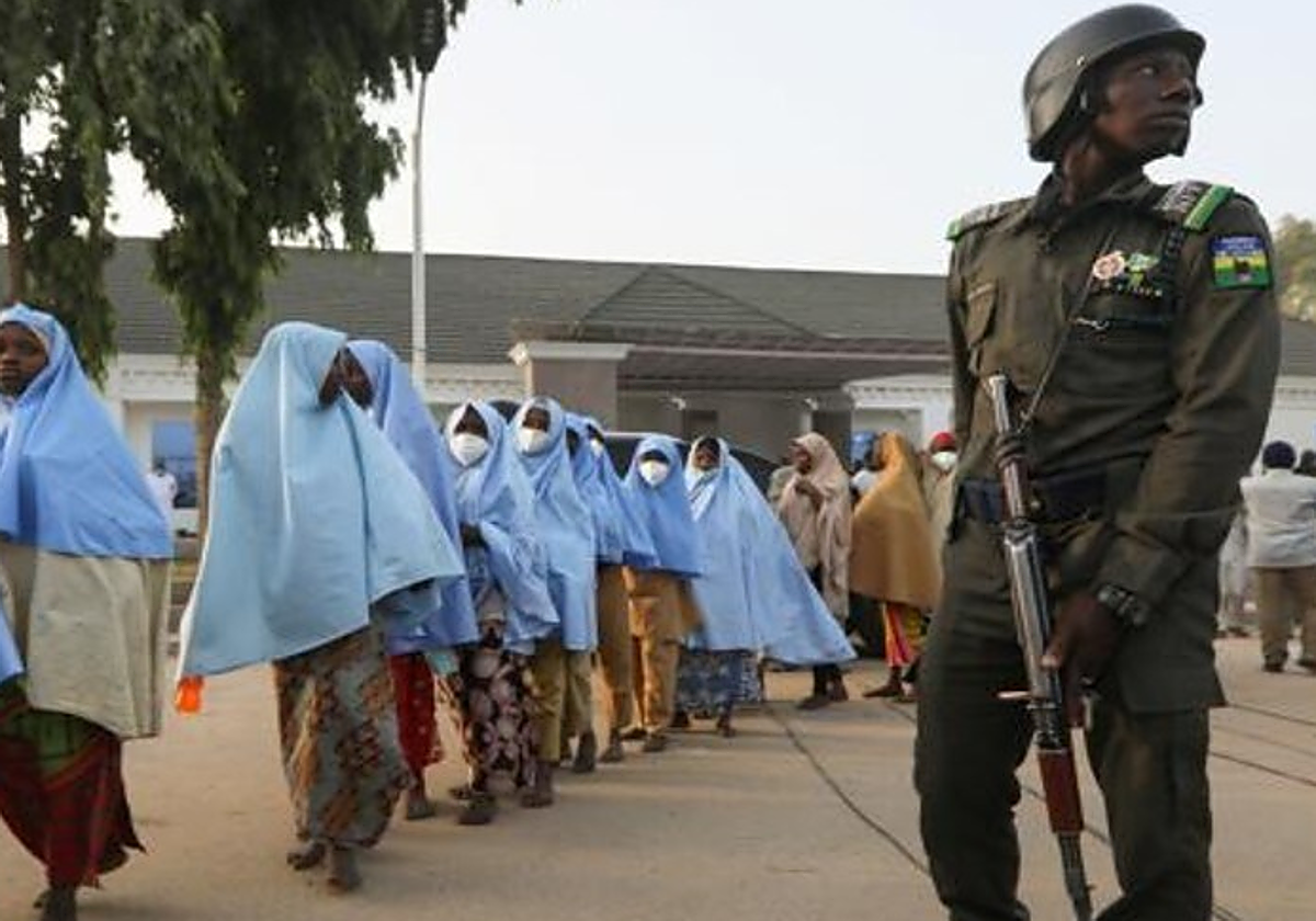 Las niñas que fueron secuestradas en un internado en el estado de Zamfara, en el noroeste de Nigeria