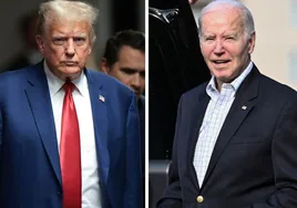 El expresidente Donald Trump y el actual mandatario, Joe Biden