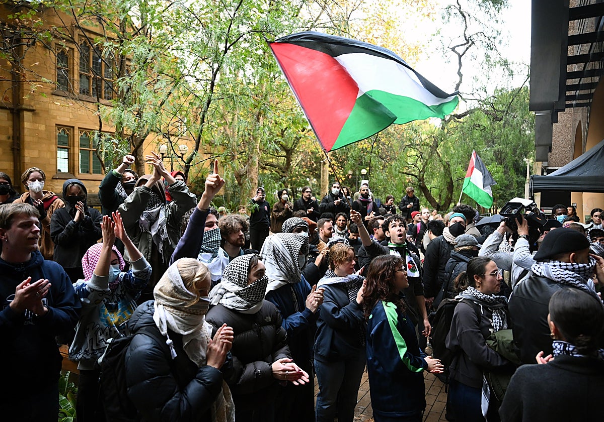 Manifestación a favor de Palestina en Melbourne, en Australia, uno de los países que no lo reconoce como Estado