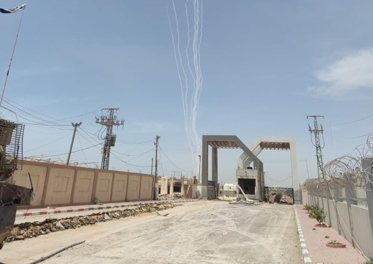Vista del ataque contra el centro de Israel este domingo