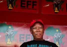 Julius Malema, líder del partido de oposición sudafricano Luchadores por la Libertad Económica