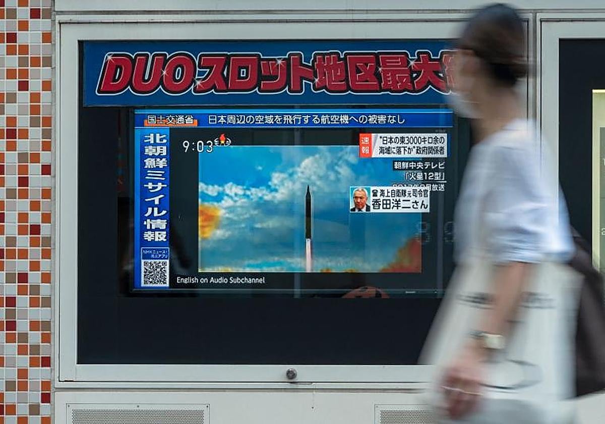 Imagen de archivo de un lanzamiento de misiles en Corea del Norte