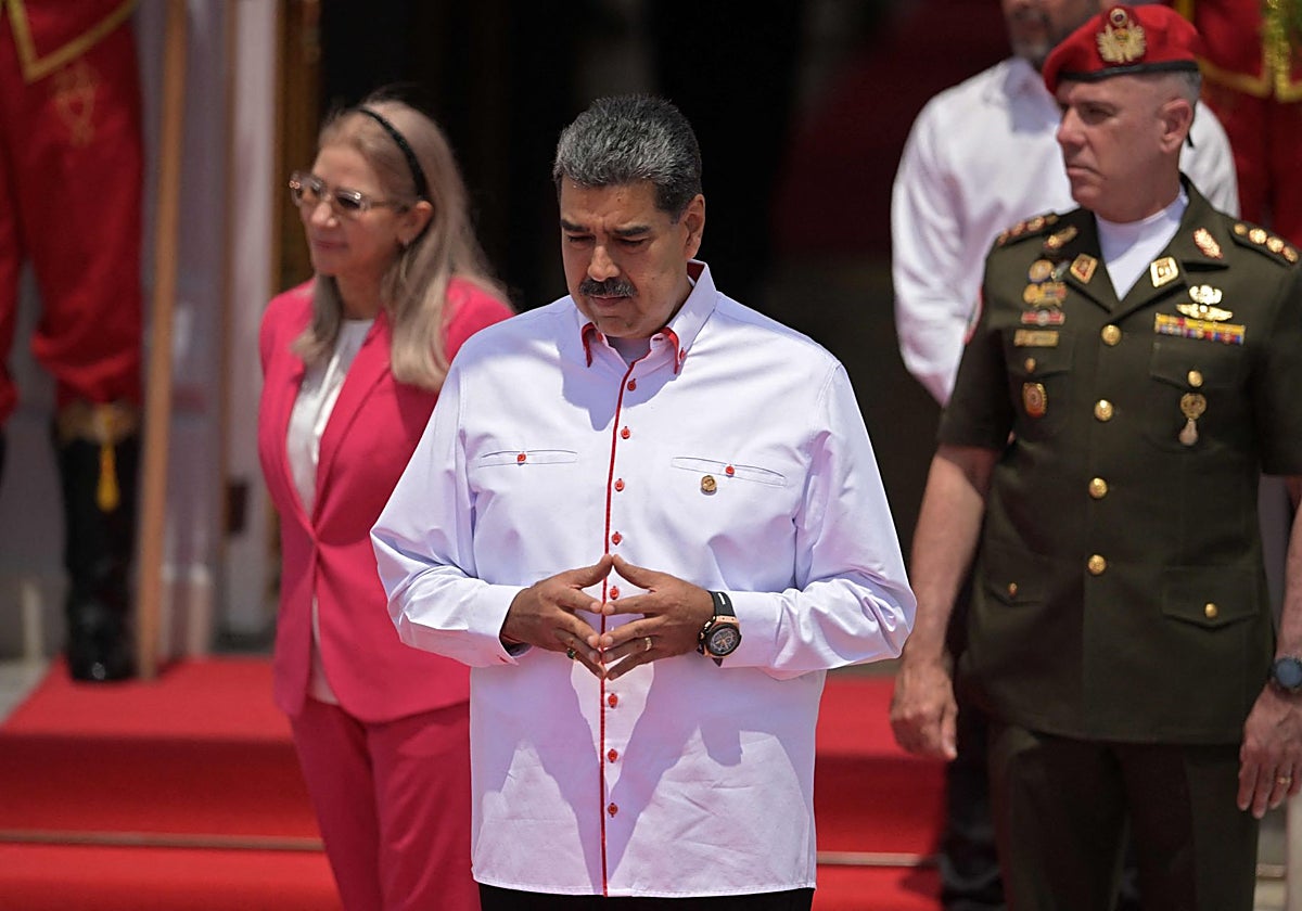 Nicolás Maduro en el palacio presidencial
