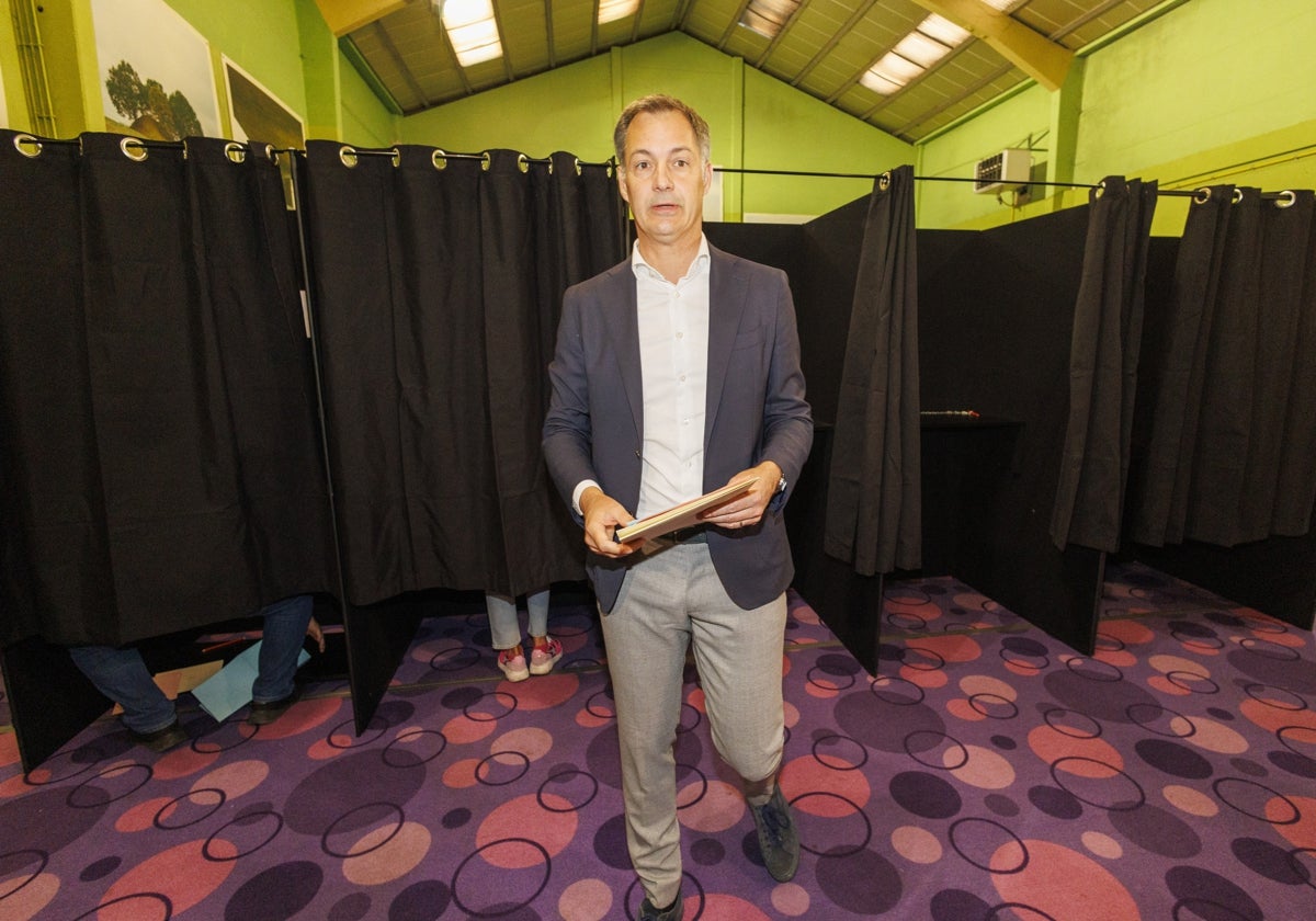 Alexander De Croo, este domingo antes de votar