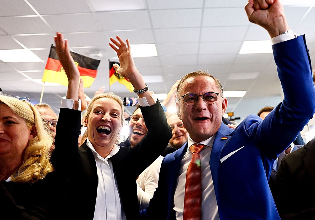 Los líderes de Alternativa para Alemania celebran su segunda posición en las elecciones europeas
