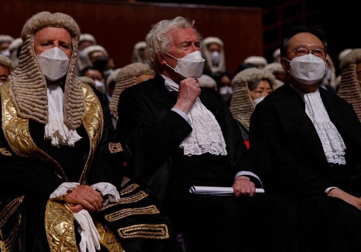 El juez británico Jonathan Sumption, en una ceremonia celebrada en enero de 2023