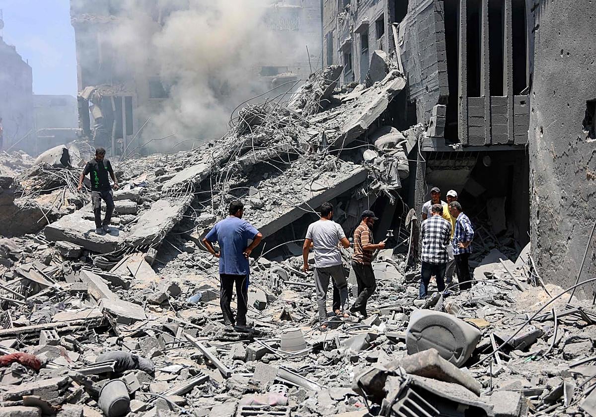 El campamento de refugiados de Shati tras un bombardeo