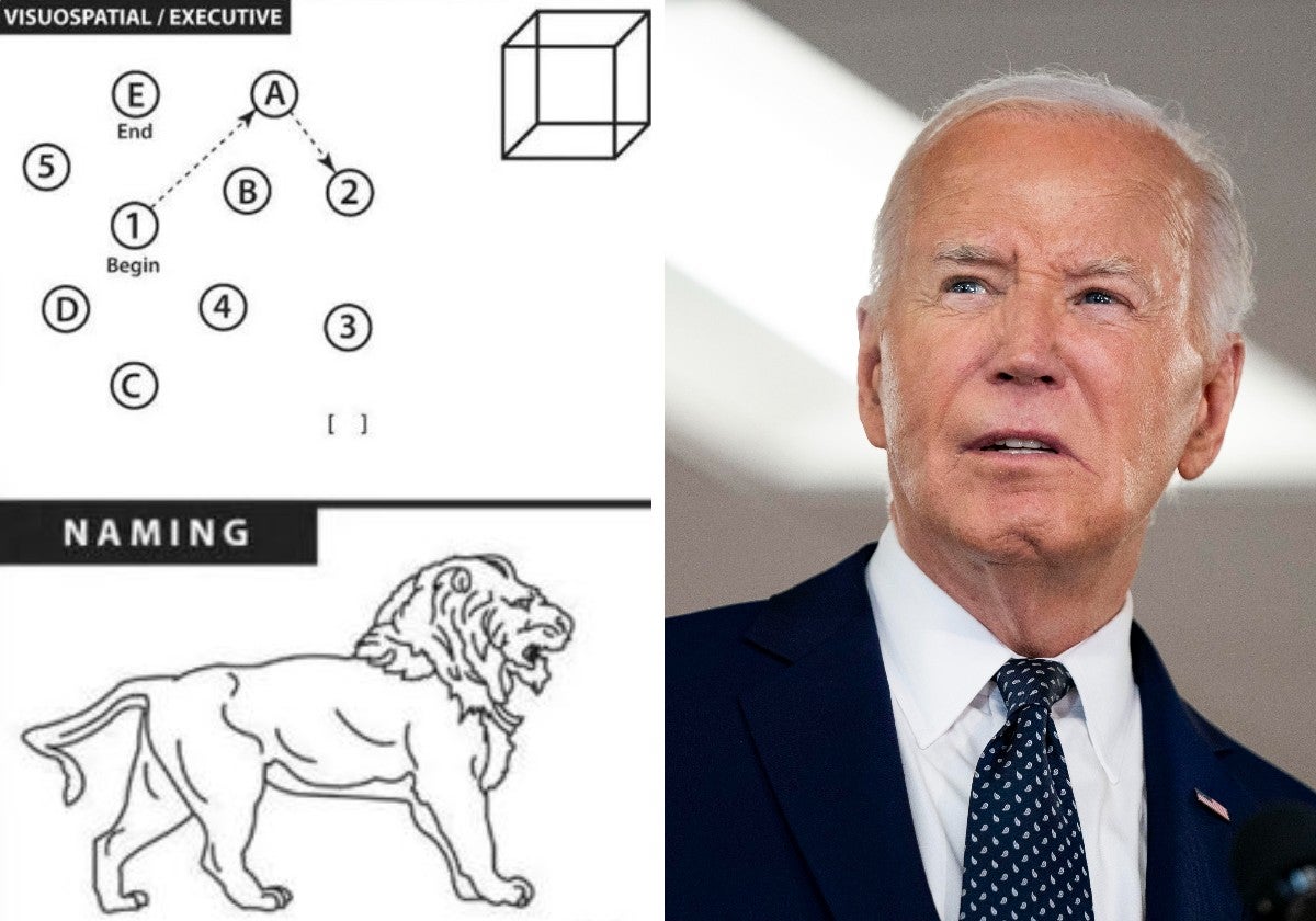 Test de Evaluación Cognitiva de Montreal (o MoCA) / Joe Biden, presidente de EE.UU.