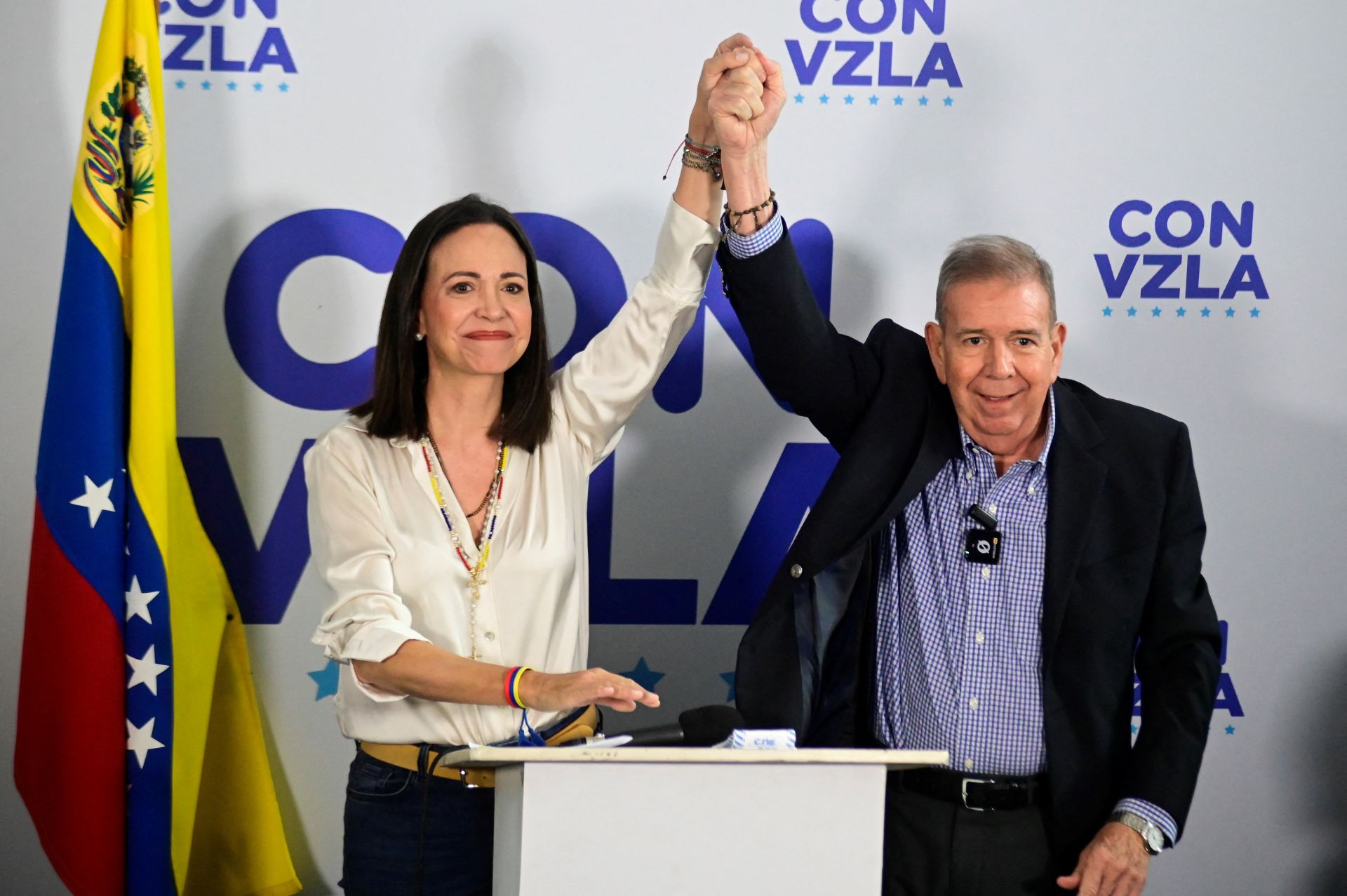 María Corina Machado junto a Edmundo González