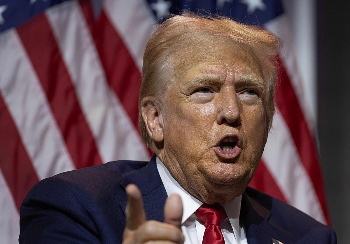 Donald Trump interviene en la convención de la Asociación Nacional de Periodistas Negros