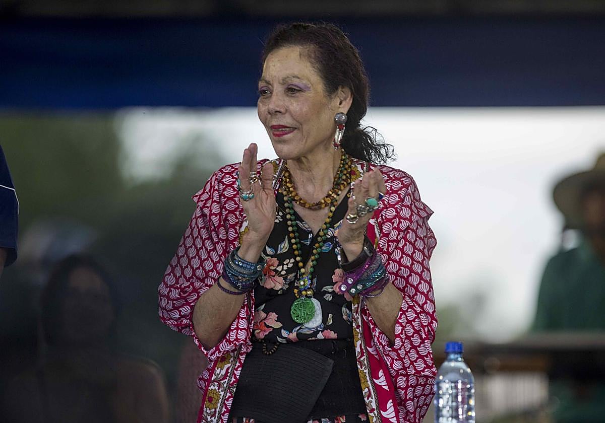 La vicepresidenta de Nicaragua, Rosario Murillo, en 2018
