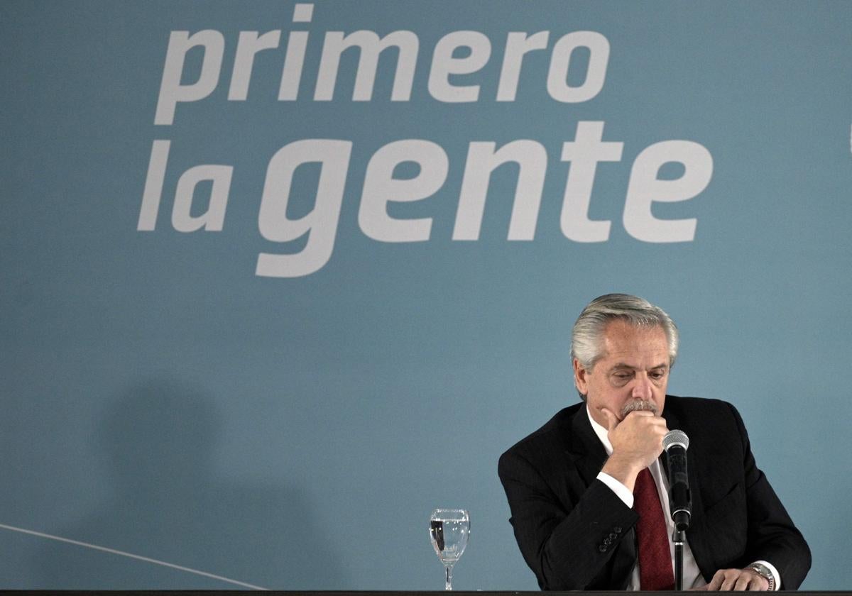 Alberto Fernández, en junio de 2022