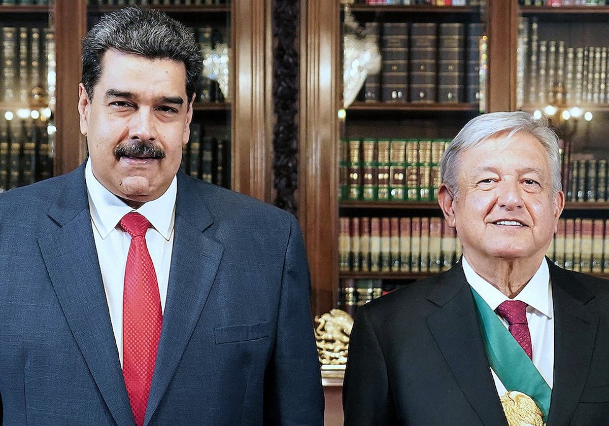 Nicolás Maduro acudió a la toma de posesión de López Obrador en 2019