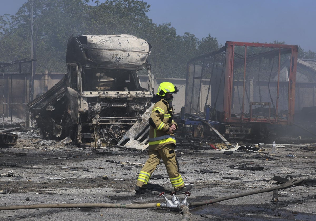 Destrucción en Odesa después de un ataque ruso