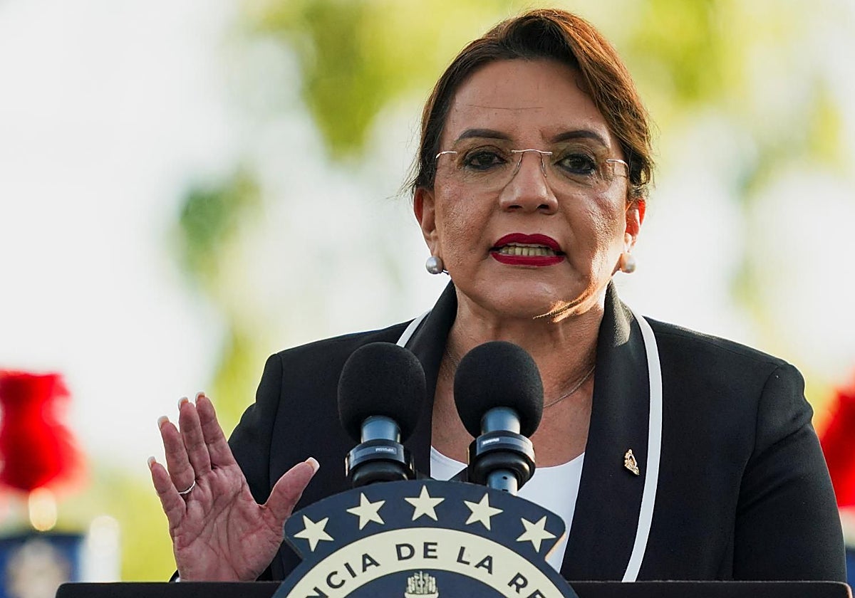 Xiomara Castro, en una ceremonia celebrada en Tegucigalpa