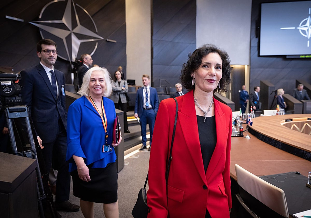 La ministra belga de Asuntos Exteriores, Hadja Lahbib