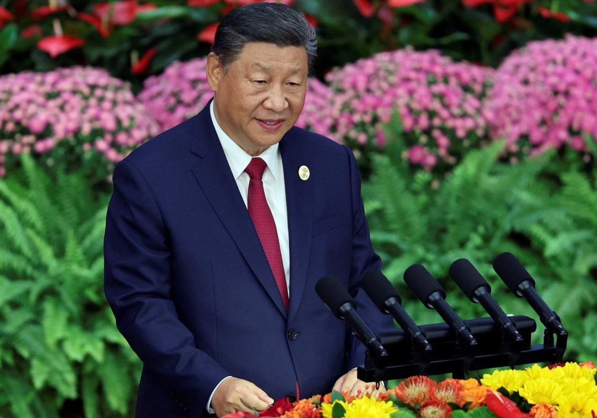 El presidente chino, Xi Jinping, durante su discurso de apertura del IX Foro de Cooperación China-África