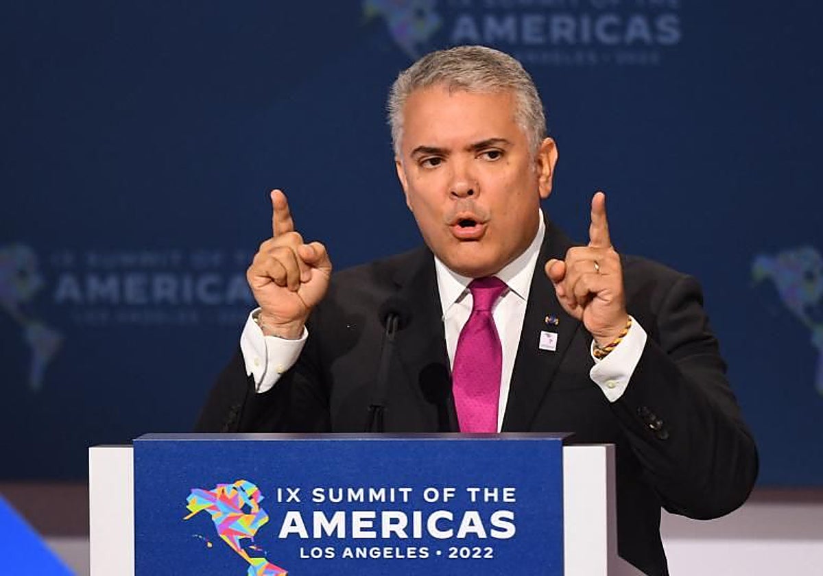 El expresidente colombiano, Iván Duque, en la Cumbre de las Américas