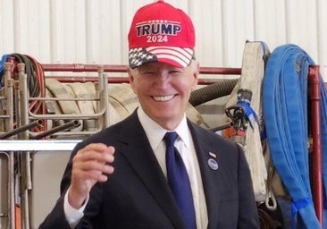 La historia detrás de Biden llevando una gorra de Trump: «No recuerdo mi nombre»