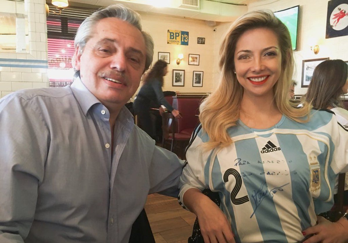 El expresidente Alberto Fernandez y la ex primera dama Fabiola Yáñez, en una foto de archivo