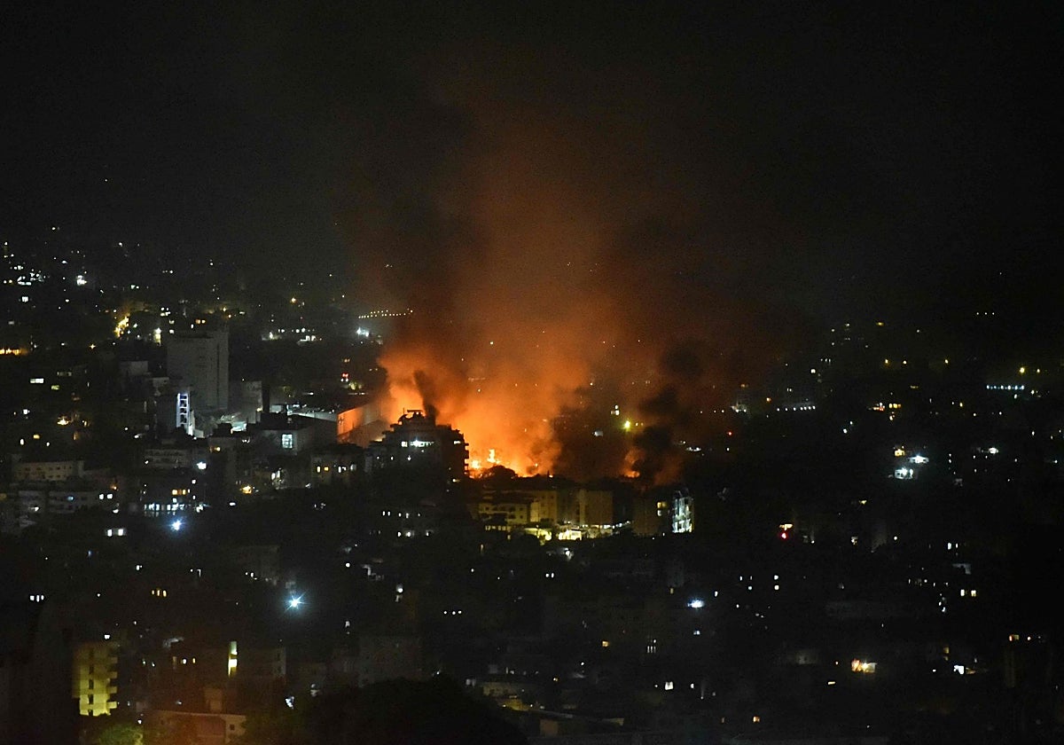 Punto de Beirut donde se produjo el bombardeo israelí del viernes