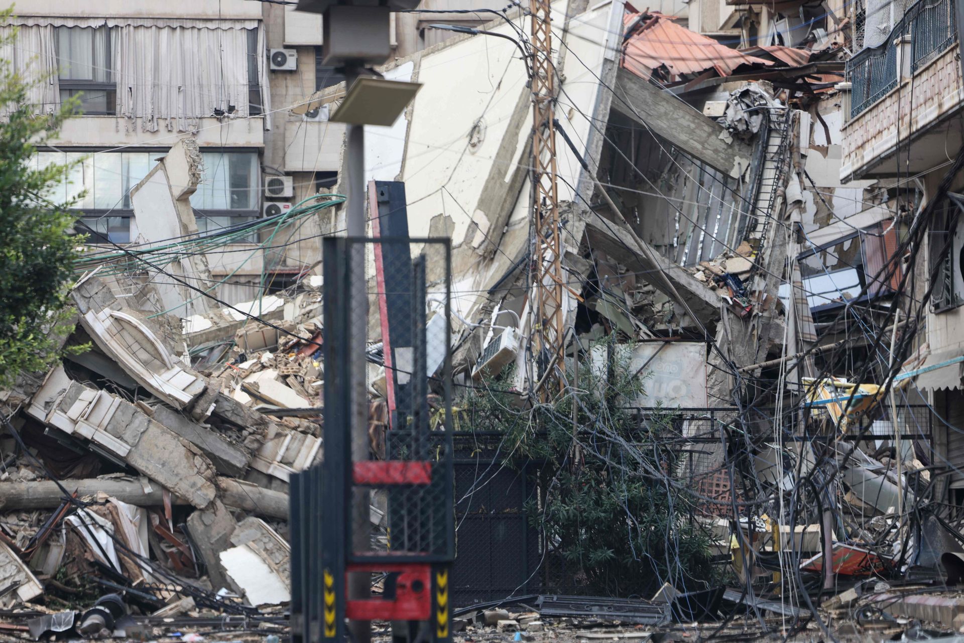 Los escombros de una casa derruida en la ciudad de Beirut