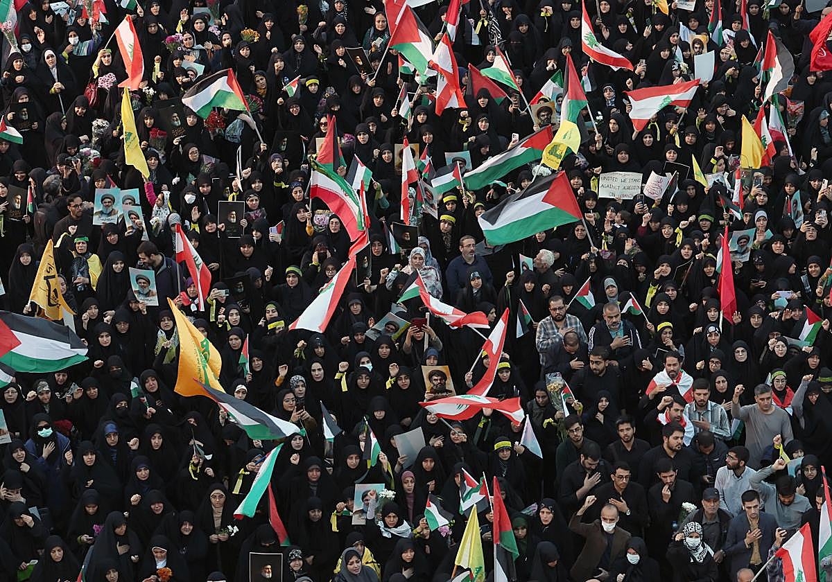 Una protesta anti-Israel en Irán