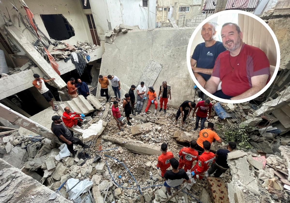 El impacto de una bomba cerca de la ciudad de Sidón, donde vive el hermano Guillermo Moreno