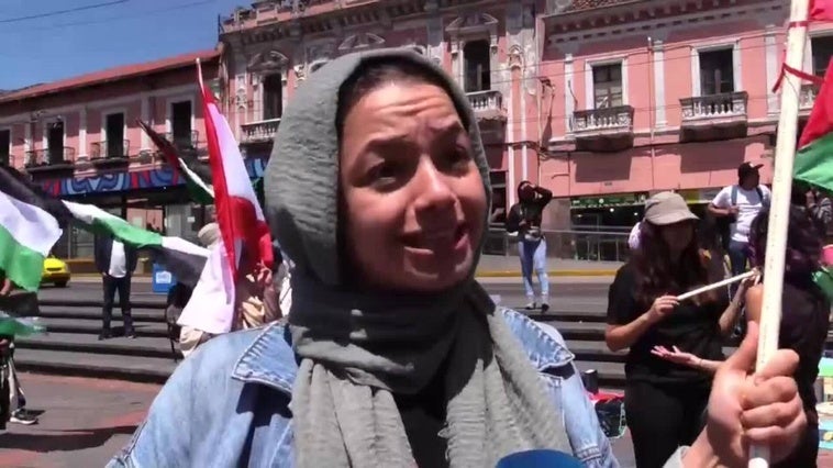 Activistas piden en Quito "detener el genocidio" en Gaza