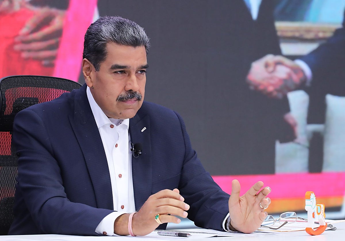 Nicolás Maduro durante su programa de televisión 'Con Maduro +' en Caracas