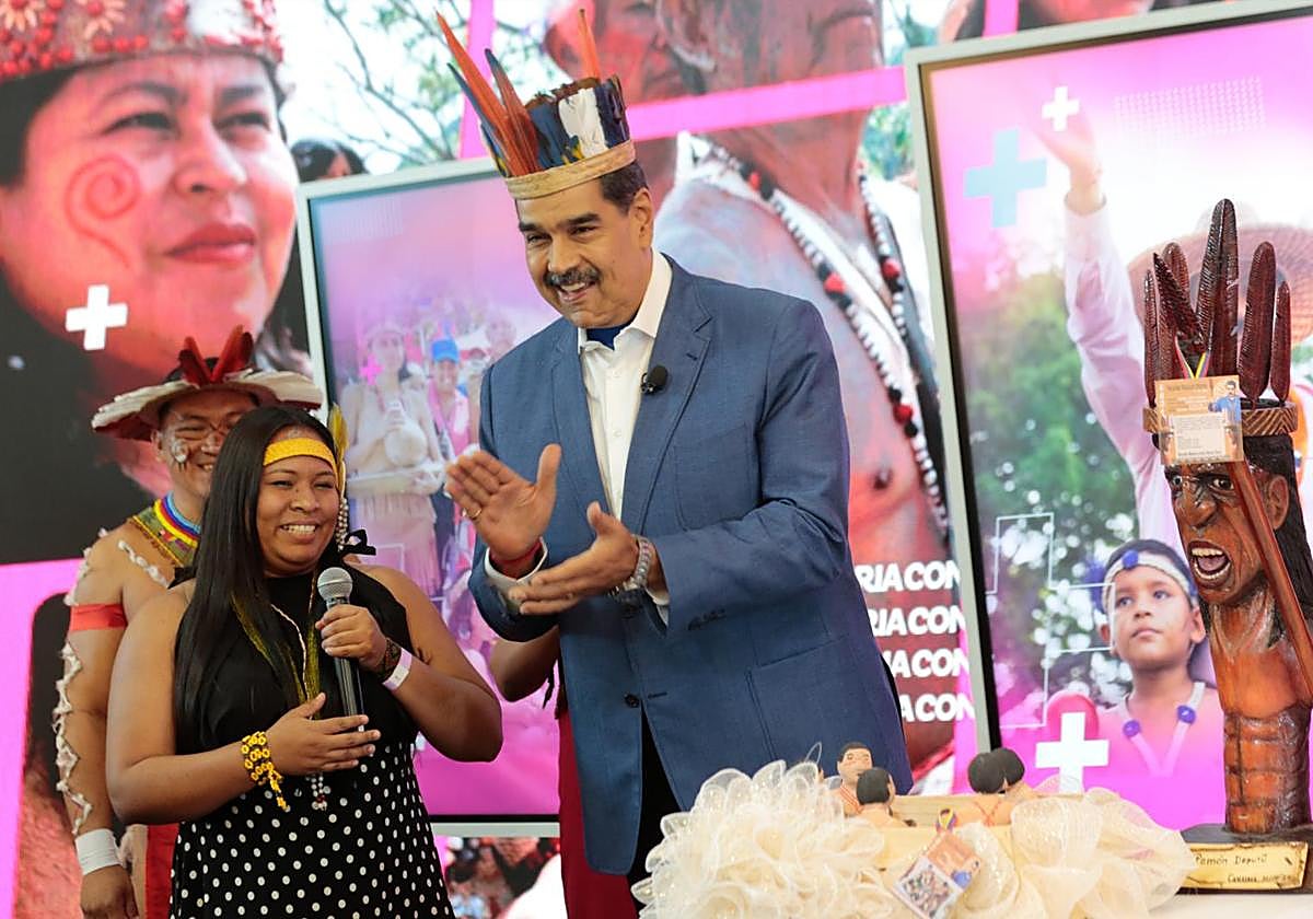 El presidente de Venezuela, Nicolás Maduro, en su programa semanal de televisión «Con Maduro +»