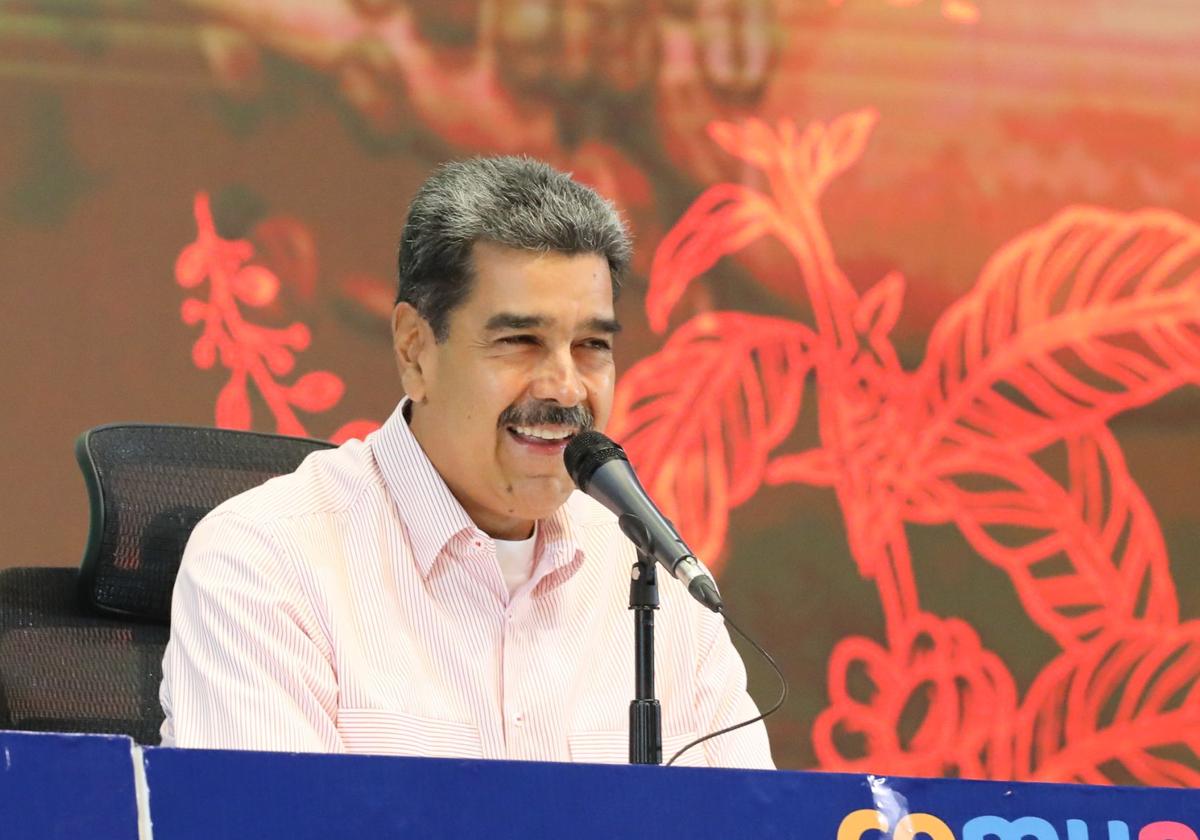 El presidente de Venezuela, Nicolás Maduro, en un acto de gobierno este miércoles, en Caracas