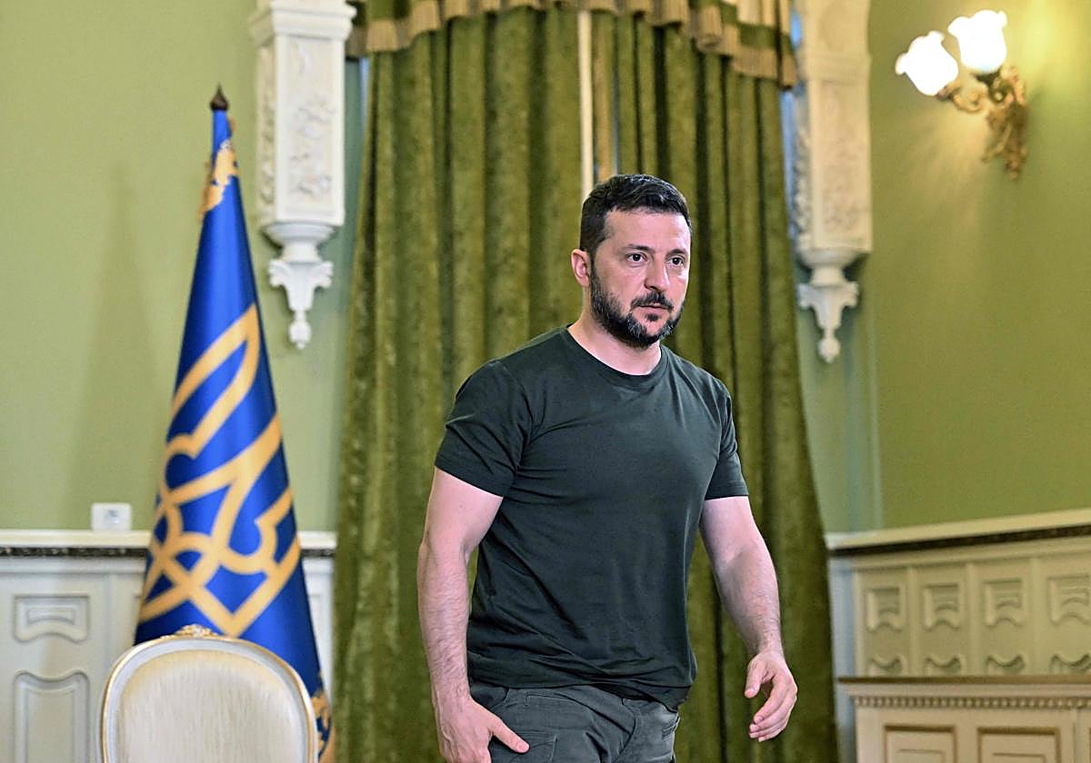 El presidente de Ucrania, Volodímir Zelenski.