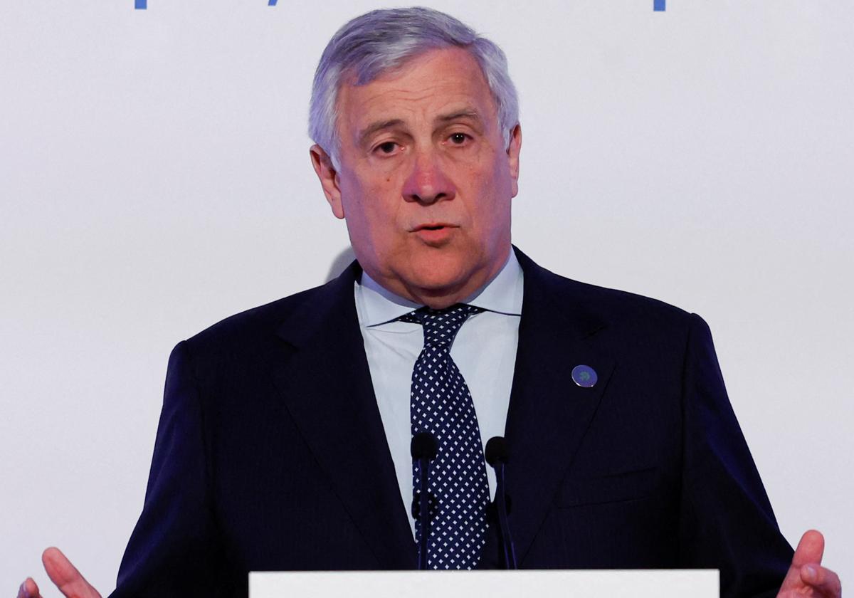 El vicepresidente del Gobierno italiano y ministro de Exteriores, Antonio Tajani, en una imagen de archivo.