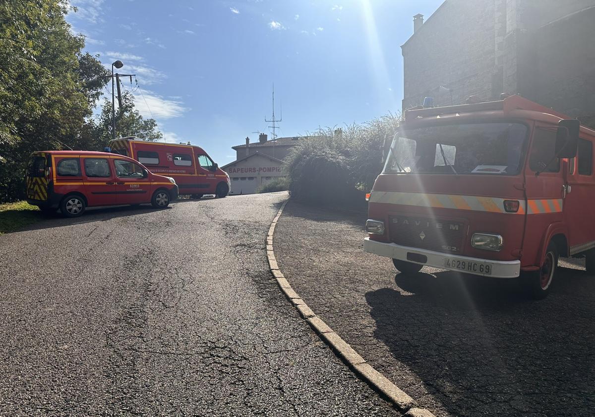 Vehículos de los bomberos de Lyon