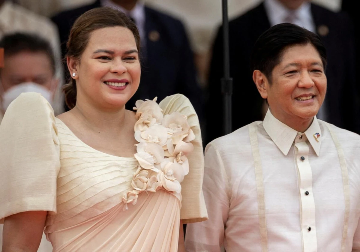 El presidente Ferdinand Marcos Jr. y la vicepresidenta Sara Duterte, tras ganar las elecciones de 2022