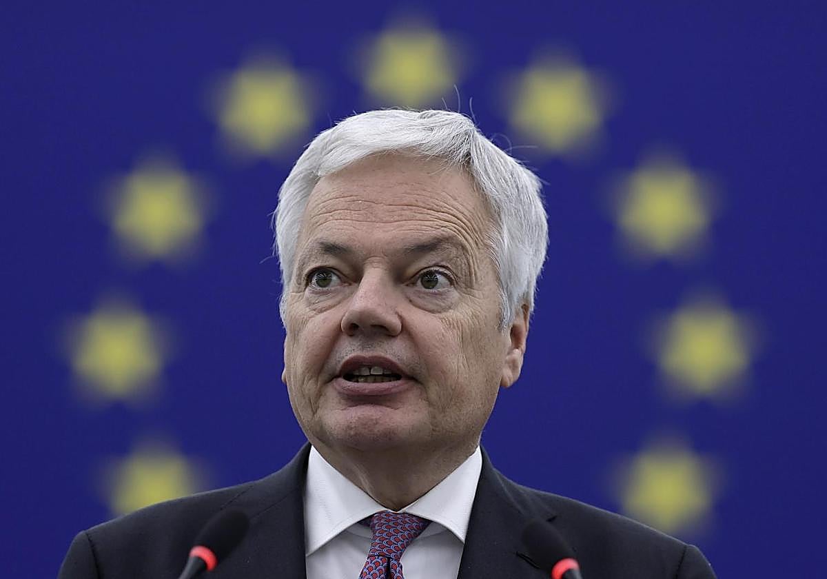 El excomisario de Justicia, Didier Reynders, en la comisión Europea