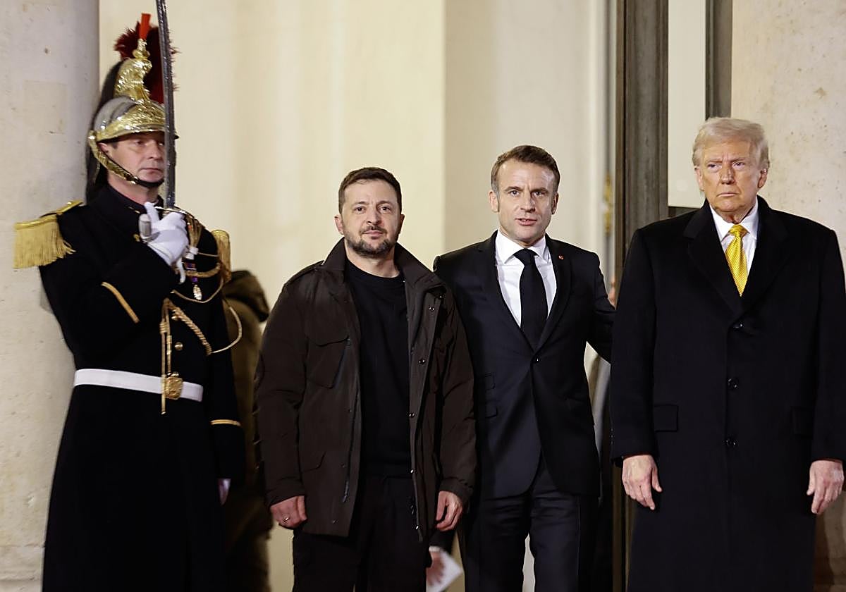 Zelenski, Macron y Trump, el pasado fin de semana en París