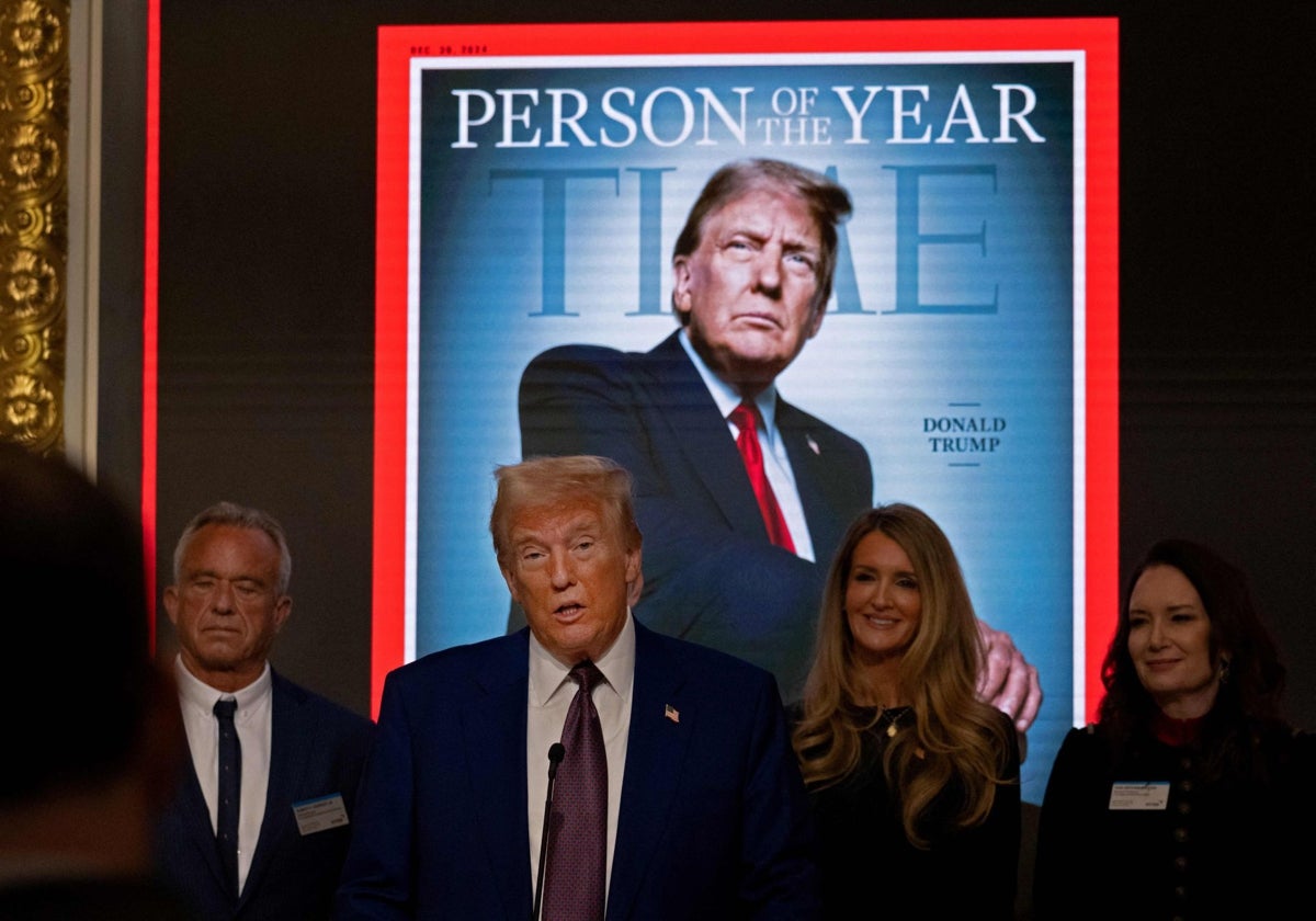 Trump habla en una recepción en la Bolsa de Valores de Nueva York después de ser nombrado 'Persona del Año' por la revista 'Time'