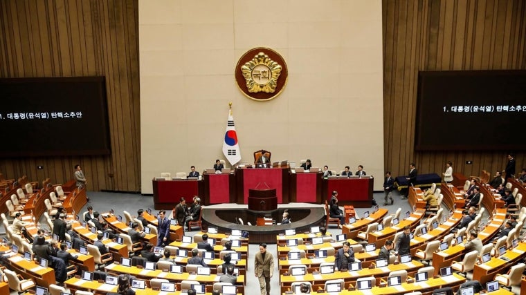 Votación en la Asamblea Nacional de Corea del Sur de la segunda moción de censura contra el presidente Yoon Suk-yeol